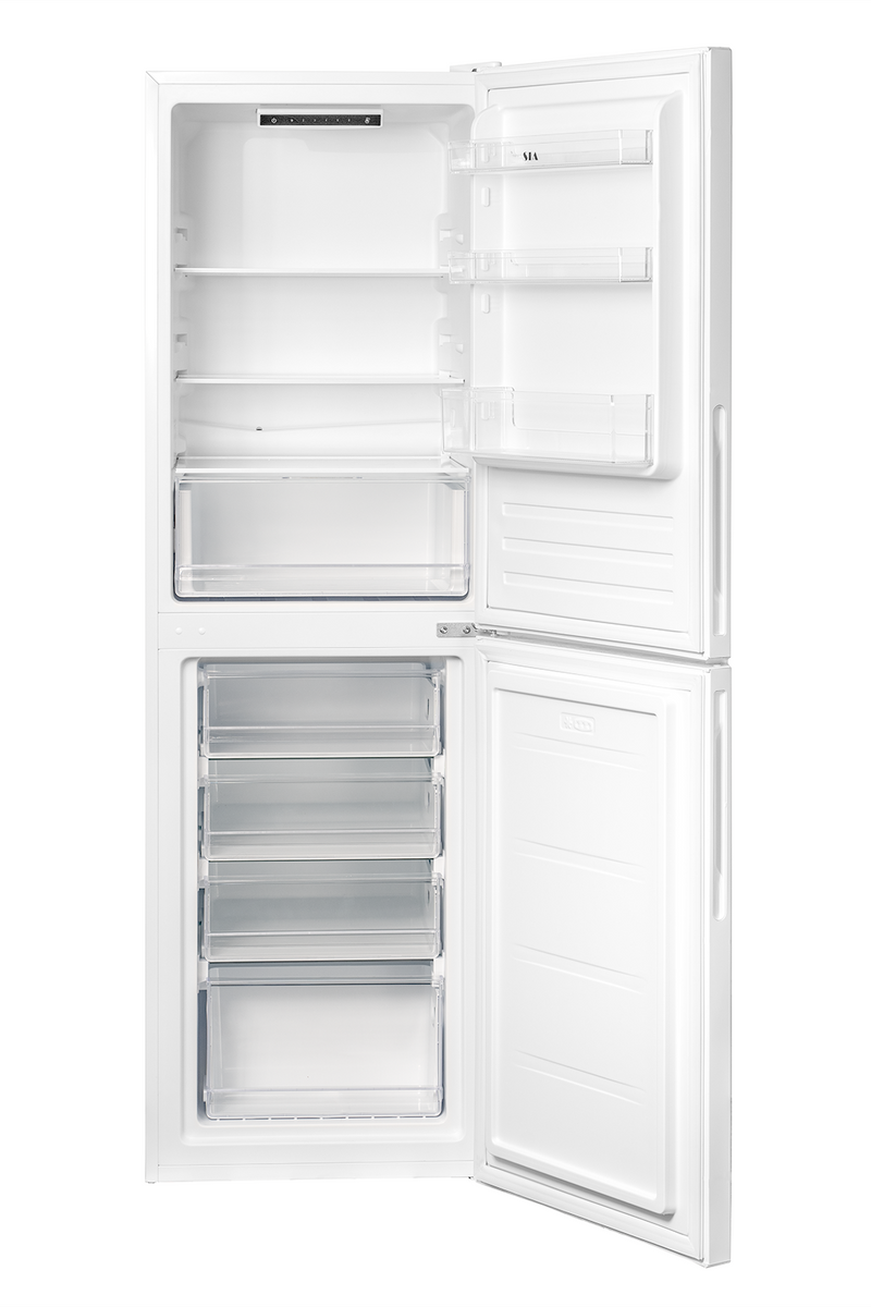 Lavender SIA 50/50 Split White Freestanding 252L Combi Fridge Freezer