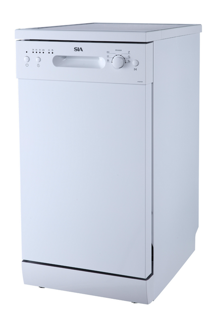 Light Gray SIA 45cm White Freestanding Dishwasher