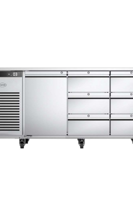 Light Gray Foster EP1/4H/43-328 EcoPro G3 1 Door & 6 Drawer Refrigerated Counter, 585 Litres - Contact Us For Availability