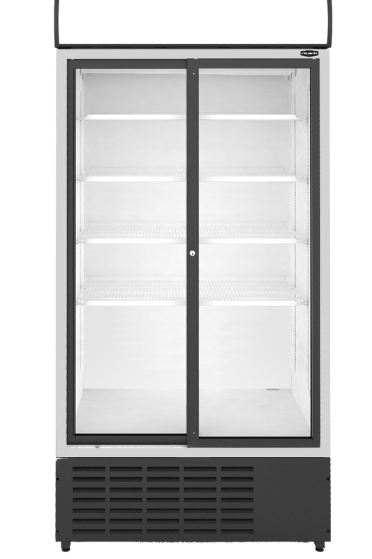 Light Gray Sterling Pro Green SPD20SL Upright Sliding Double Door Display Chiller, 832 Litres - Out Of Stock