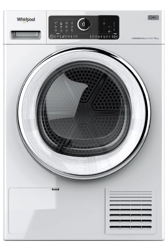 Light Gray Whirlpool AWZ9HP/PRO Omnia 6th Sense Heat Pump Condenser Dryer, 9kg - In Stock