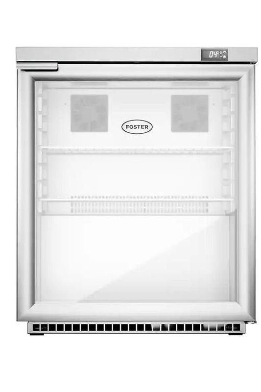 Lavender Foster HR200G/13-114 Single Glass Door Undercounter Cabinet Display Refrigerator, 200 Litres - In Stock
