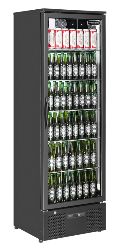 Sterling Pro Green SP110-BK Single Door Black Upright Bottle Cooler, 293 Litres - Out Of Stock
