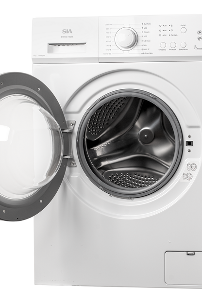 Light Gray SIA 6kg 1000RPM Washing Machine in White