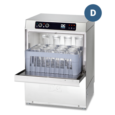 DC EG40D Economy Range 400mm Basket Frontloading Commercial Glasswasher with Drain Pump, 16 Pint Capacity - Contact Us For Availability