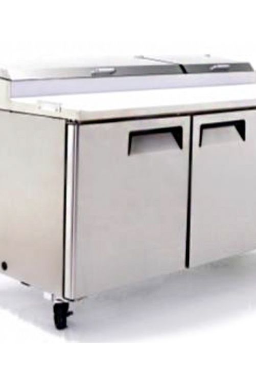 Light Gray Atosa MPF8202GR 2 Door Refrigerated Preparation Table, 523 Litres - Contact Us For Availability
