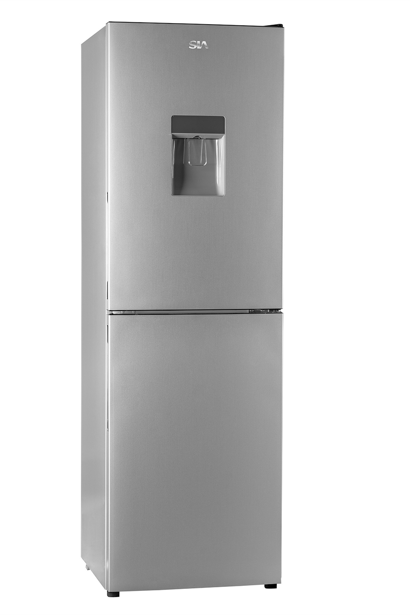 Dark Gray SIA  Freestanding 252L Fridge Freezer in Silver