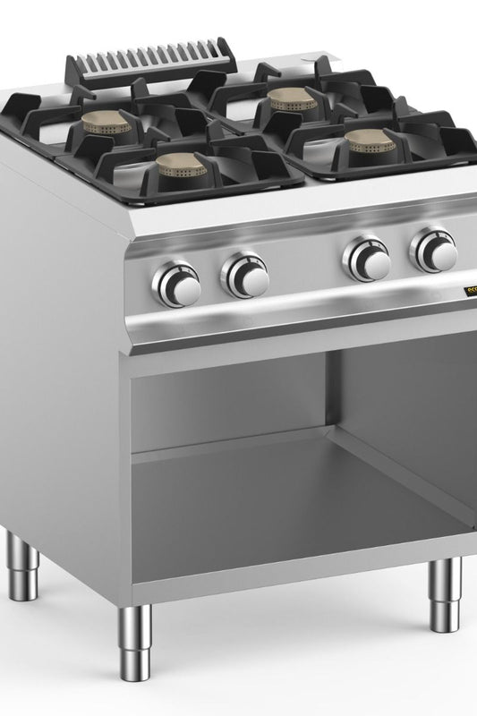 Light Gray Hobart Ecomax HEFB77AXL 4 Burner Hob on Open Cupboard, 4 x 7kW - Contact Us For Availability