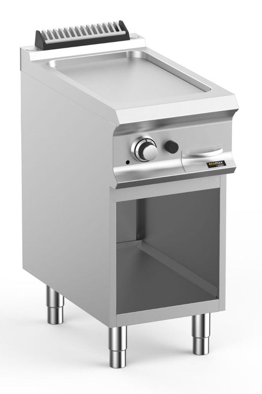 Light Gray Hobart Ecomax HEFTBG74AL Smooth Griddle on Open Cupboard, 7kW - Contact Us For Availability