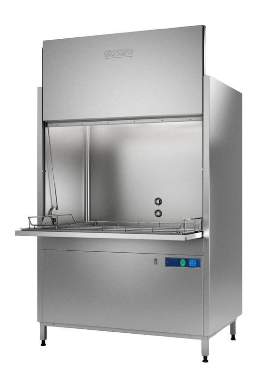 Dark Gray Hobart UXTC-10A Utensil Washer with Exhaust Heat Recovery, Base Rack, Tray Support & 1 Open Basket - Contact Us For Availability