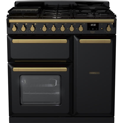 Black Rangemaster Estel Deluxe 90 Range Cooker, 900 mm