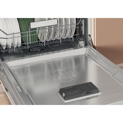 Dark Gray Hotpoint Maxi Space Integrated Dishwasher - C-Rated Black control panel