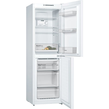Light Gray Bosch Series 2 297 Litre 50/50 Freestanding Fridge Freezer - White