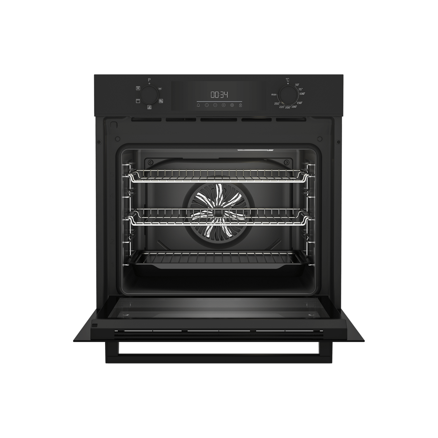 Dark Slate Gray Beko BBIF22300B Electric Fan Single Oven - Black