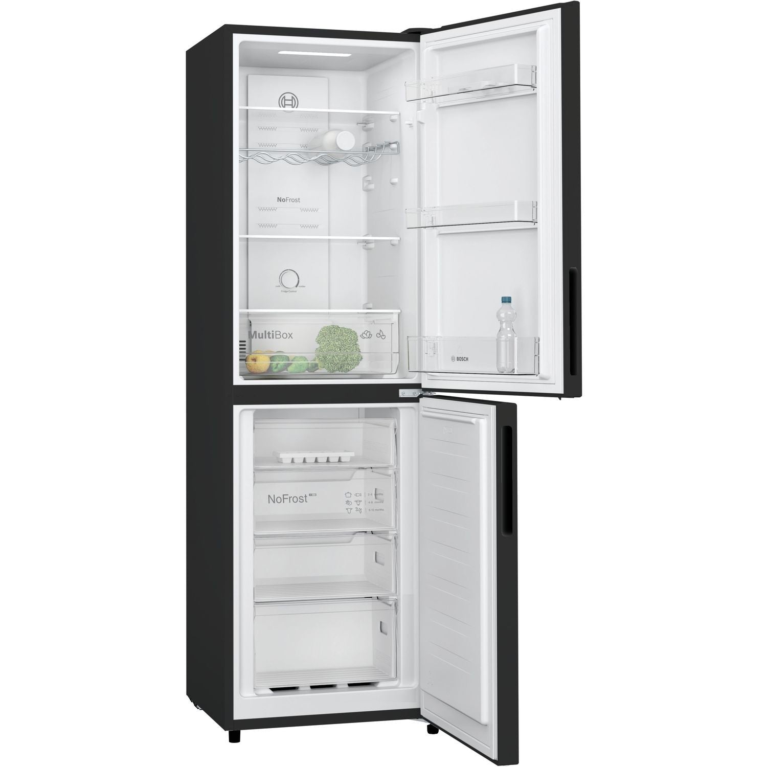 Light Gray Bosch Series 2 255 Litre 50/50 Freestanding Fridge Freezer - Black
