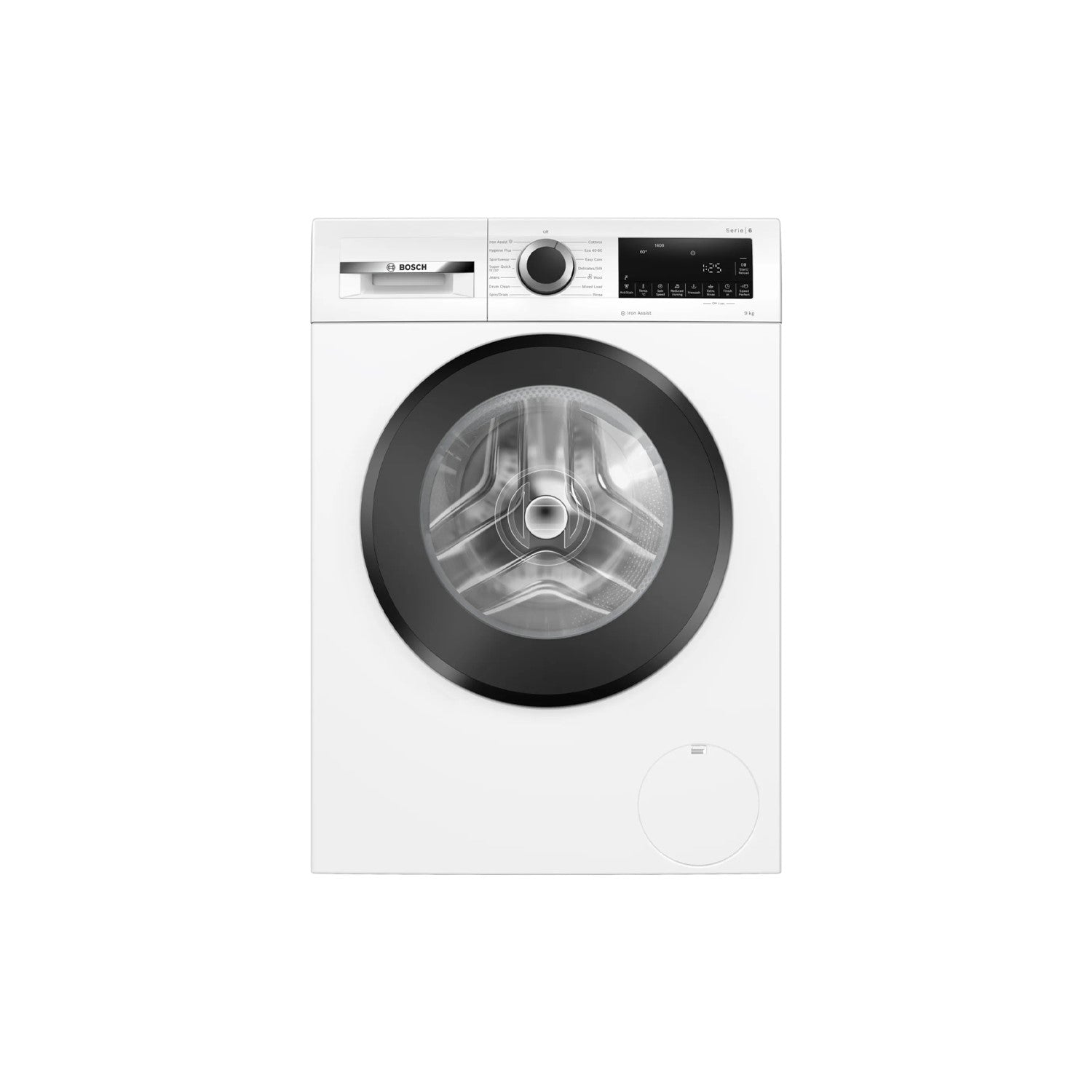 Dark Slate Gray Bosch Series 6 9kg 1400rpm Washing Machine - White