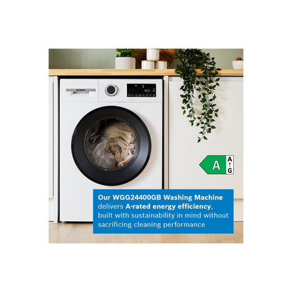 Dark Slate Gray Bosch Series 6 9kg 1400rpm Washing Machine - White