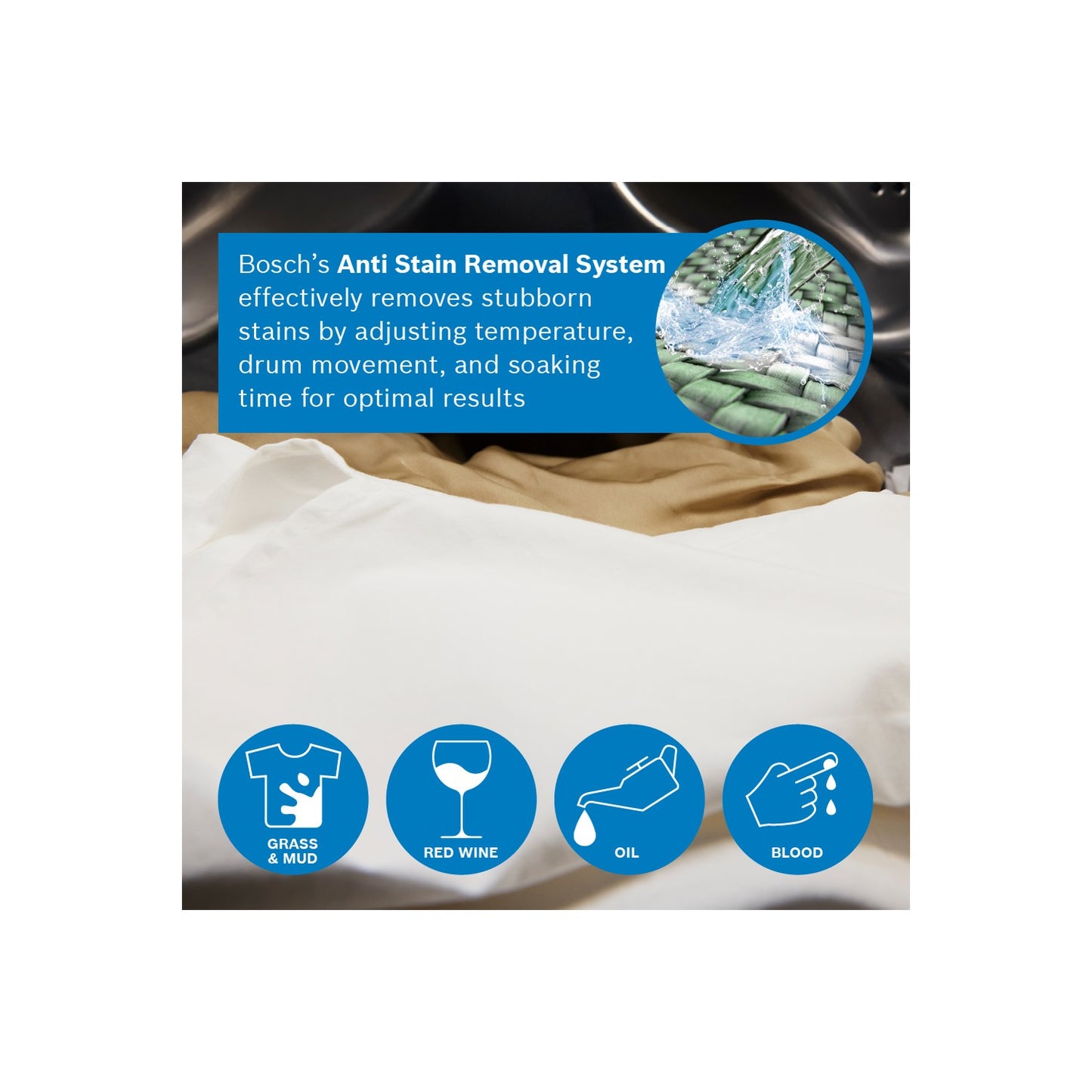 Dark Cyan Bosch Series 6 9kg 1400rpm Washing Machine - White