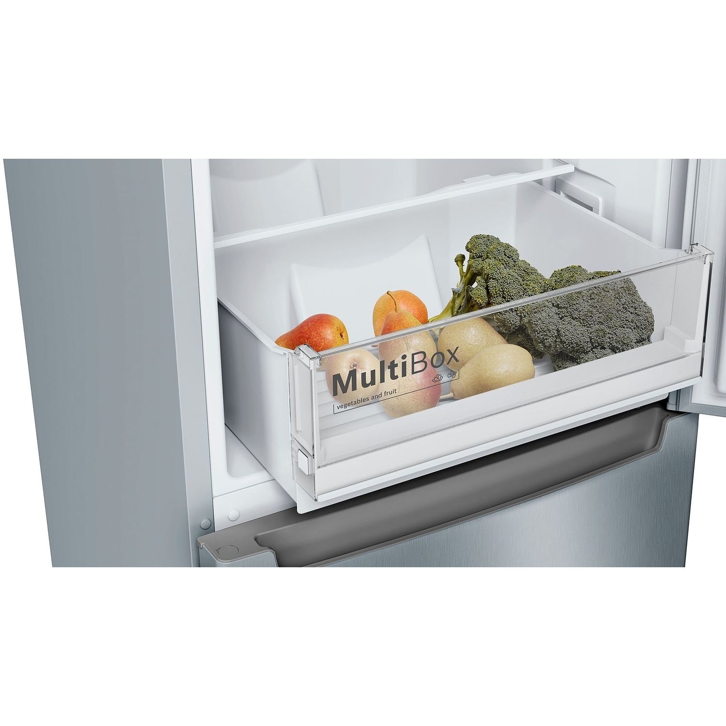 Gray Bosch Serie 2 300 Litre 50/50 Freestanding Fridge Freezer Frost Free - Stainless Steel Look