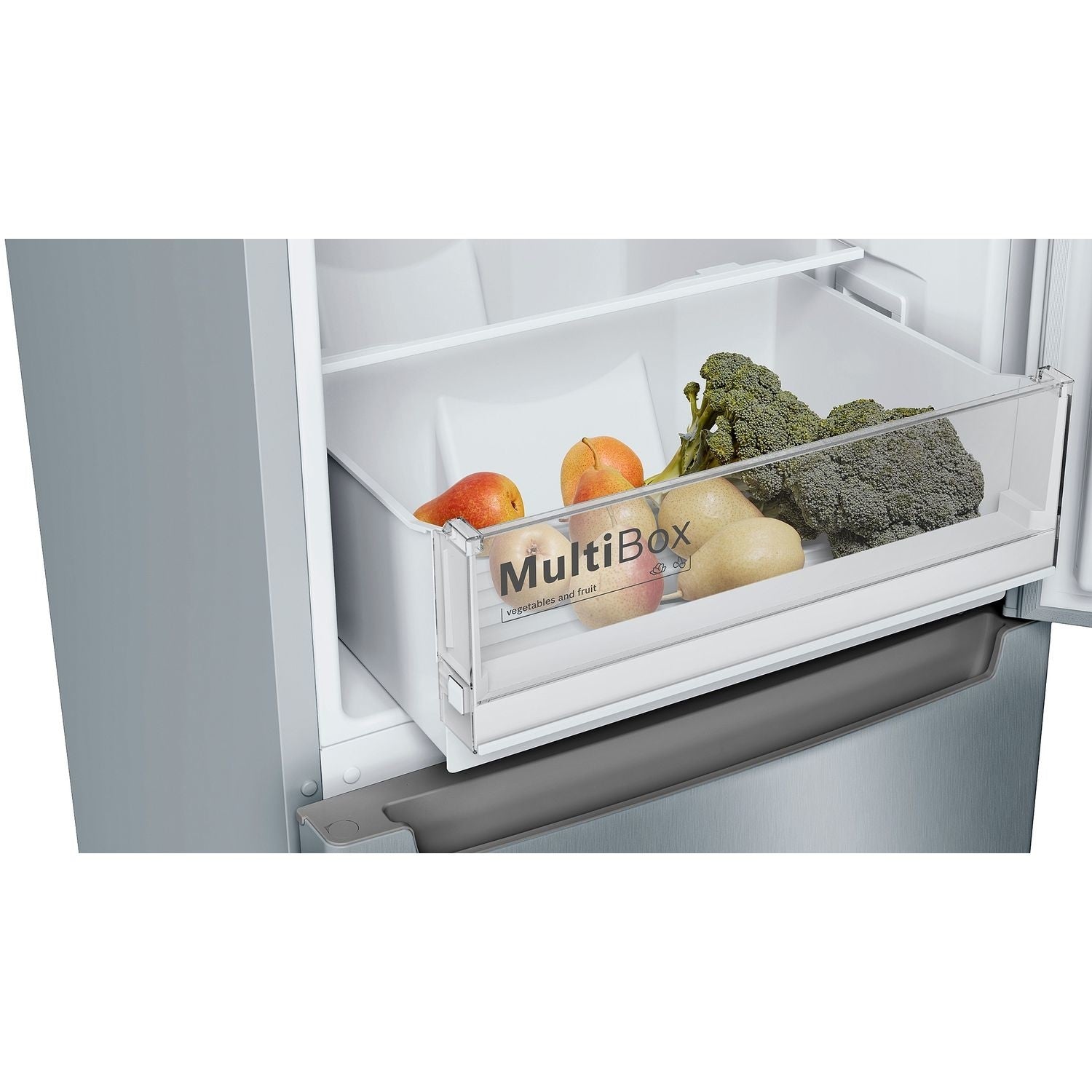 Gray Bosch Serie 2 300 Litre 50/50 Freestanding Fridge Freezer Frost Free - Stainless Steel Look