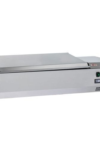 Gray Diverso WR-SY12-C1 Topping shelf 3 x GN 1/3 & 1x GN 1/2 -150 mm, with stainless steel lid - Contact Us For Availability