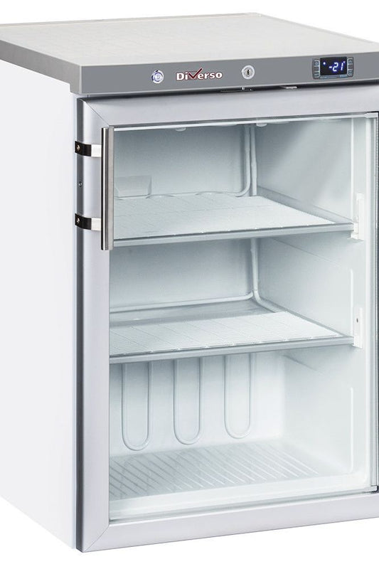 Light Gray Diverso WR-NG21-LV Static freezer, glass door, 200 liters - White - Contact Us For Availability