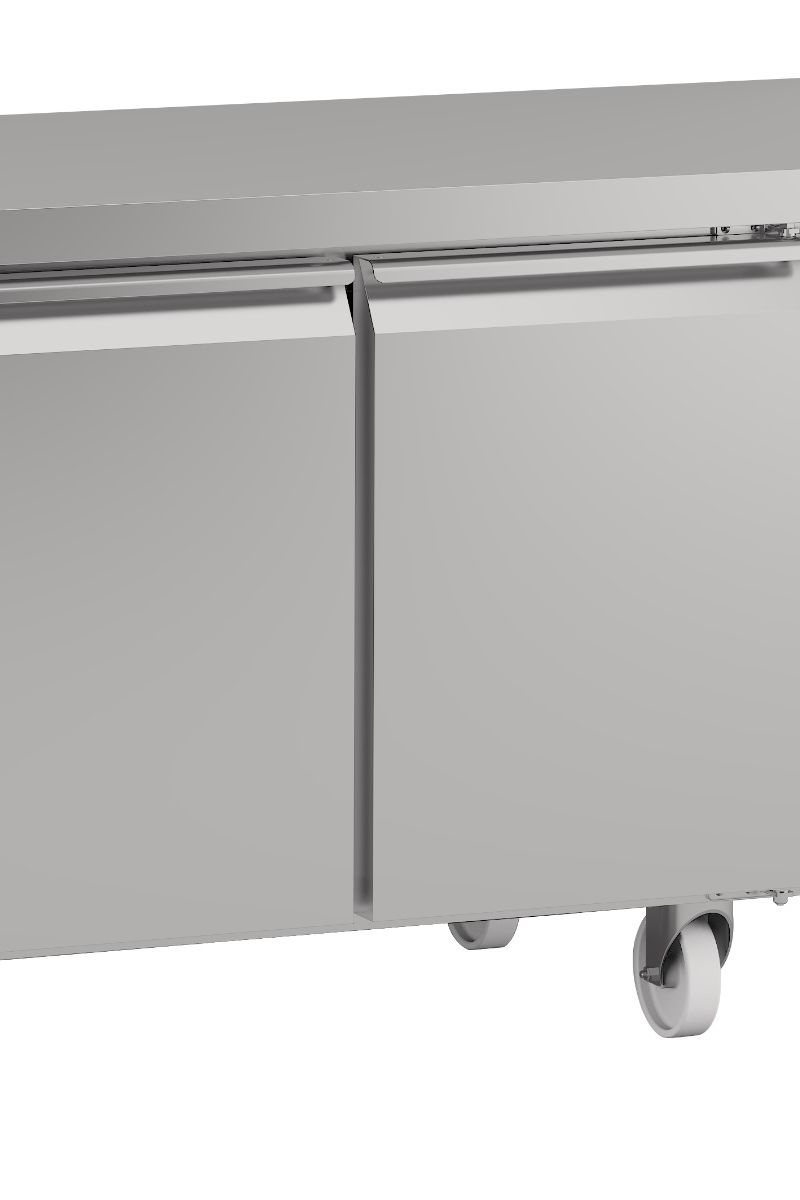 Dark Gray Hoshizaki Gram SCR-130DG-LR-RRC-C1 U Stainless Steel 2 Door Preparation Counter, 300 Litres - Discontinued