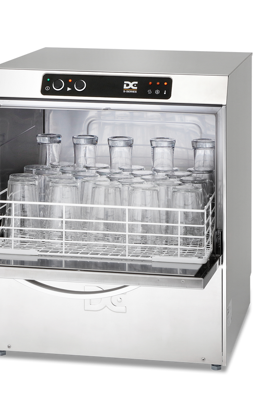 Light Gray DC SG50 Standard Range 500mm Basket Frontloading Commercial Glasswasher, 30 Pint Capacity - Contact Us For Availability