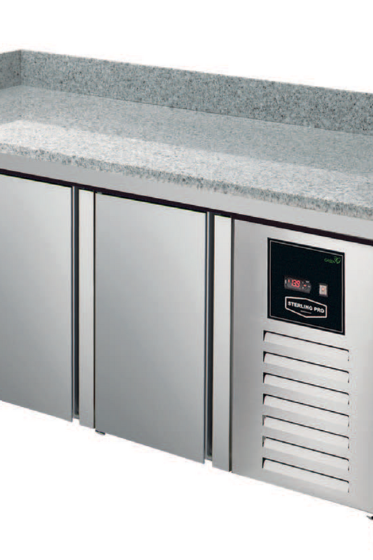 Gray Sterling Pro Green SPI-7-180-30-GR 3 Door Granite Fridge Counter, 452 Litres - Low Stock