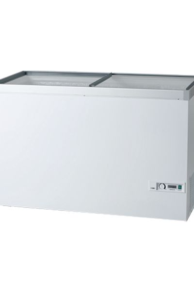 Light Gray Vestfrost DFG405 Display Chest Freezer, 386 Litres - Out Of Stock