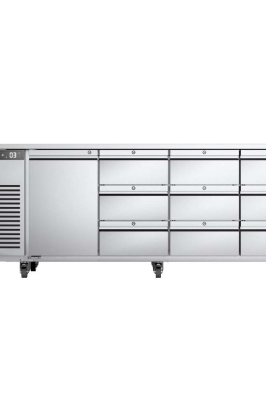 Light Gray Foster EP1/4H/43-332 EcoPro G3 1 Door & 9 Drawer Refrigerated Counter, 585 Litres - Contact Us For Availability