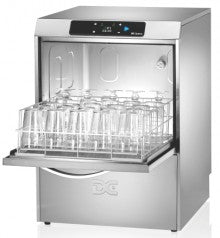 DC OG50AISD Optima Range 500mm Basket Frontloading Commercial Glasswasher with Break Tank, Integral Water Softener & Drain Pump, 18 Pint Capacity - Contact Us For Availability