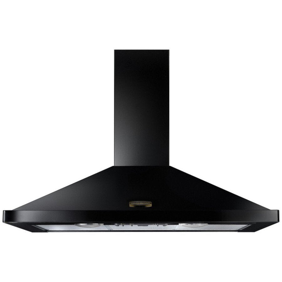 Black Rangemaster 110 Chimney Hood, Width 1100 mm