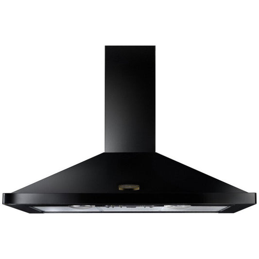 Black Rangemaster 110 Chimney Hood, Width 1100 mm