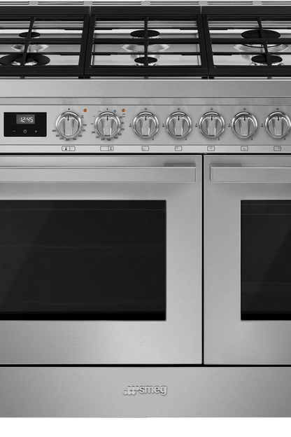 Dark Gray SMEG Portofino Range Cooker, Dual Fuel, 900 mm