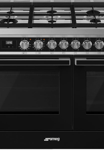 Dark Gray SMEG Portofino Range Cooker, Dual Fuel, 900 mm