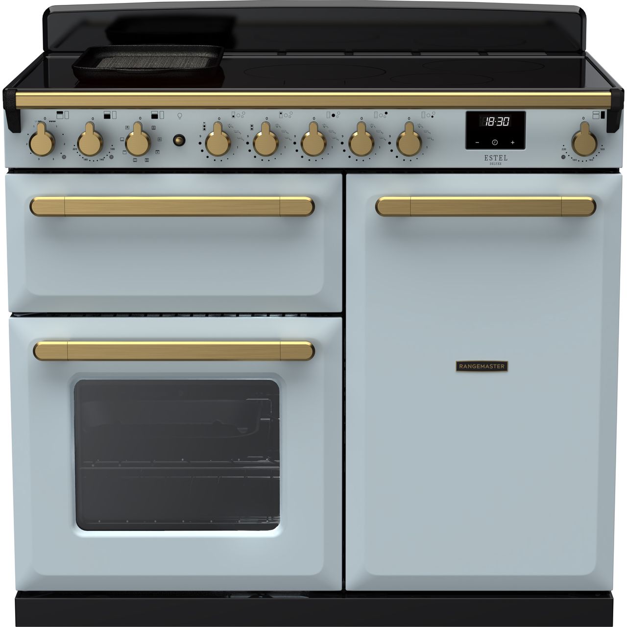 Dark Gray Rangemaster Estel Deluxe 100 Range Cooker, 994 mm