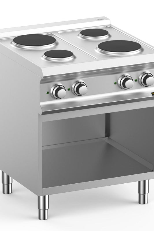 Light Gray Hobart Ecomax HEPR77A 4 Plate Round Hob on Open Cupboard, 8.2kW - Contact Us For Availability