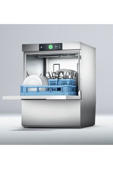 Light Gray Hobart FPW-10B 500mm Basket Frontloading Commercial Dishwasher with Chemical Pump & Drain Pump, 18 Plates - Contact Us For Availability