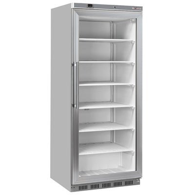 Diverso WR-NG61-XV Freezer, static, glass door, 600 liters - stainless steel - Contact Us For Availability