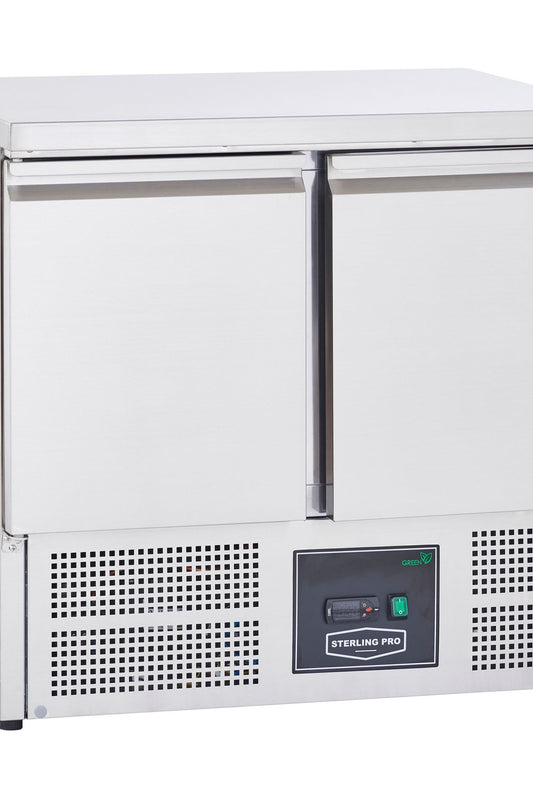 Light Gray Sterling Pro Cobus SPU201 2 Door Undermounted Fridge Counter, 240 Litres - In Stock