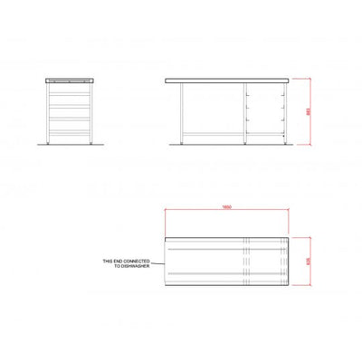 Hobart SCR1650 Outlet Single Rack Table - Contact Us For Availability