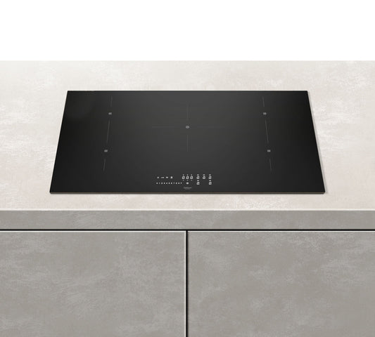 Dark Gray Aiforce Plus 90cm Induction Hob with 5 Zones Touch slider controls Black Glass Finish