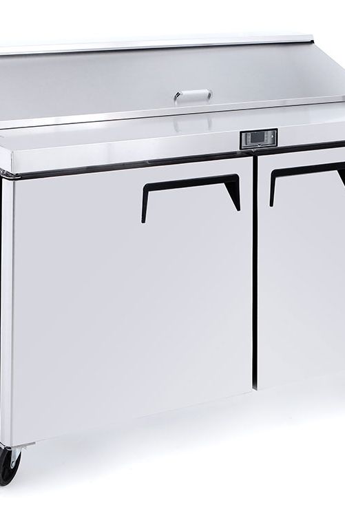 Light Gray Atosa MSF8302GR 2 Door Heavy Duty Ambient Preparation Counter, 379 Litres - Contact Us For Availability