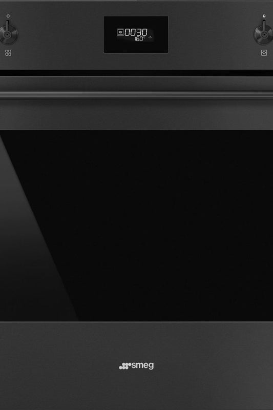 Dark Slate Gray SMEG Single Oven, Pyrolitic Multifunction, Finger-Friendly, 600 mm