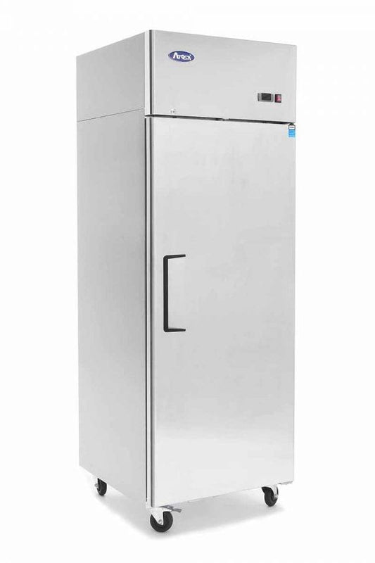 Light Gray Atosa YBF9207GR Slimline Single Door Upright Freezer, 410 Litres - Contact Us For Availability