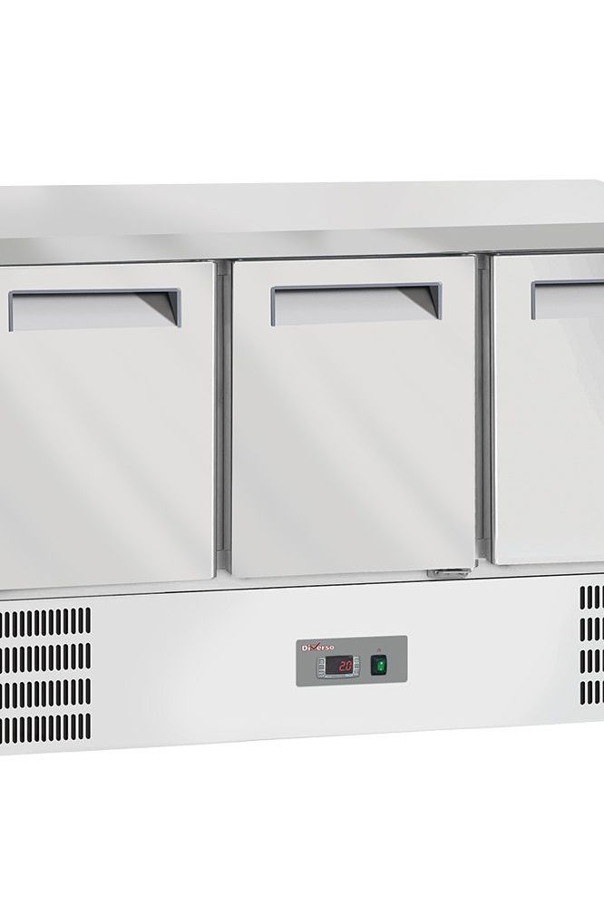 Light Gray Diverso WR-SAG1-T3 Refrigerated counter 3 doors GN 1/1 - Contact Us For Availability
