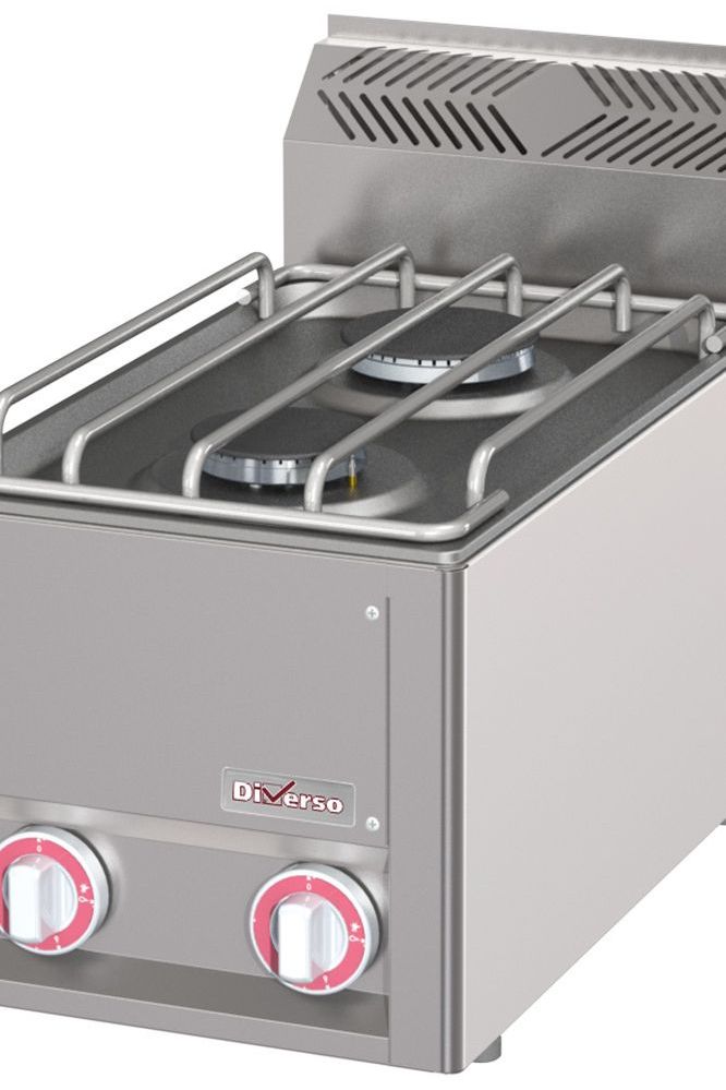 Dark Gray Diverso WR-G2FT-01 Gas cooker 2 burners, -Top- - Contact Us For Availability