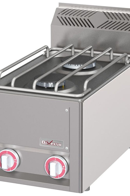 Dark Gray Diverso WR-G2FT-01 Gas cooker 2 burners, -Top- - Contact Us For Availability