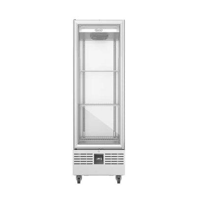 Foster FSL400G/11-307 Slimline Single Glass Door Refrigerated Upright Display Cabinet, 400 Litres - In Stock